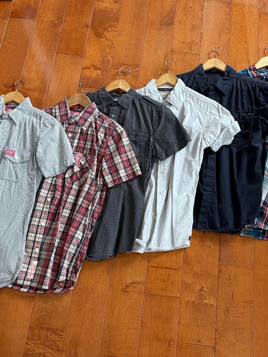 designer Short Sleeve Mens Shirt size small lot of 7